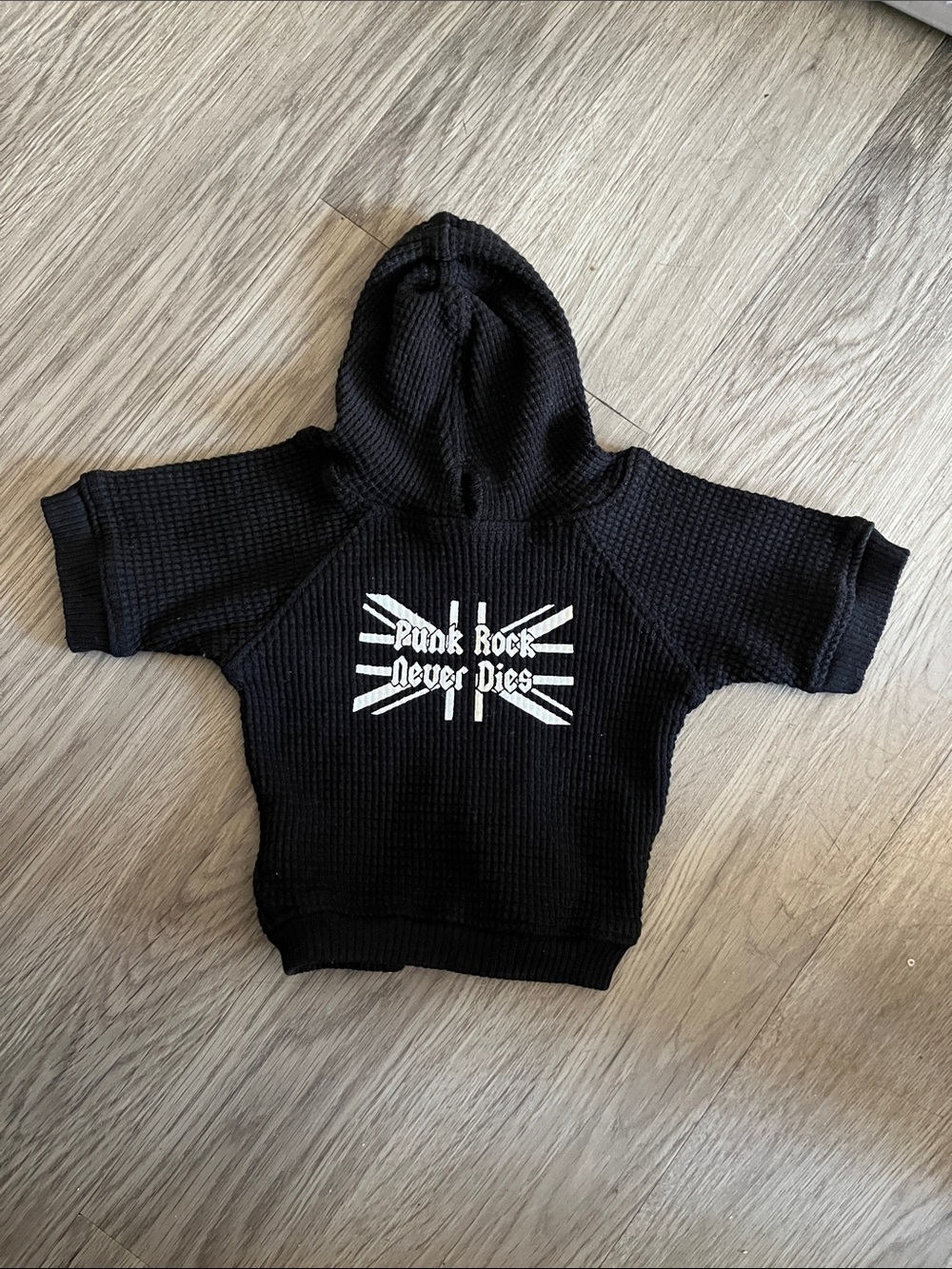 Black 'Punk Rock Never Dies' Dog Hoodie